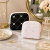 PU Leather Travel Jewelry Case Waterproof Zipper With Compartments Jewelry Storage Pouch Bowknot Design Portable Size