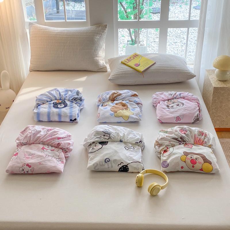2026 Cartoon Fitted Bed Sheet - Four Seasons, Non-slip Dormitory Mattress Cover
