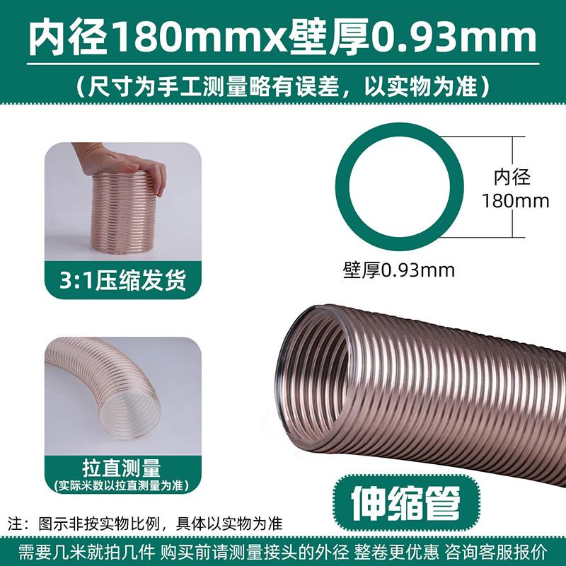 Moli Transparent PU Polyurethane Air Duct Hose with Copper Steel Wire Reinforcement