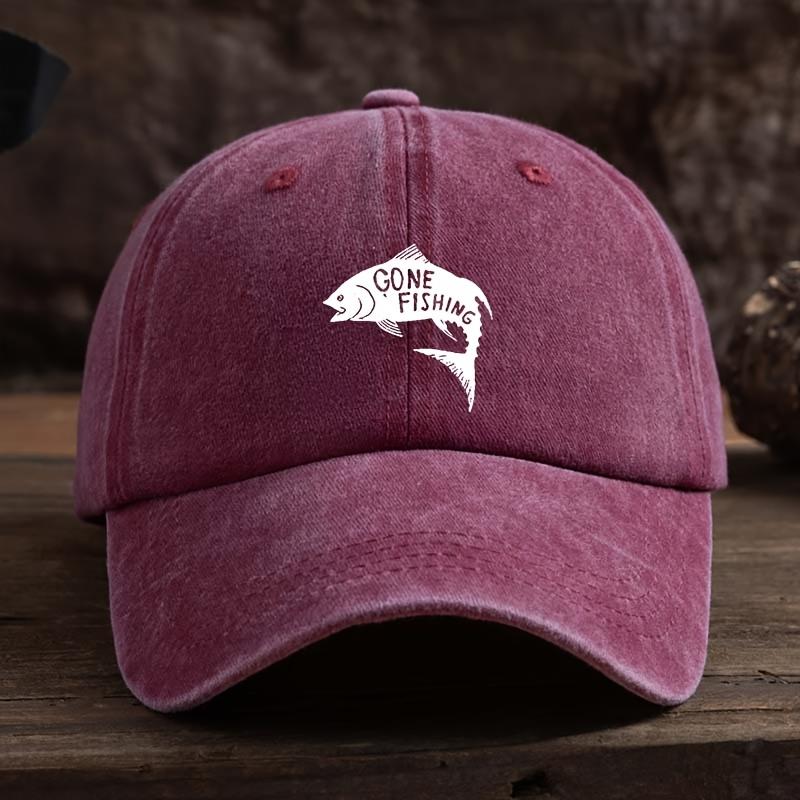 Fun Fish Print Baseball Cap, Unisex Outdoor Hat, Fashionable and Versatile Peaked Cap Trend