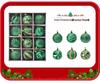 12pc Painted Christmas Ball Set - 6cm Ornaments for Tree & Holiday Decor