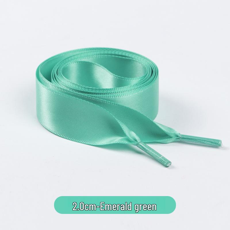 Candy Color Double-Sided 2cm Silk Shoelaces for Casual Shoes & Air Force 1