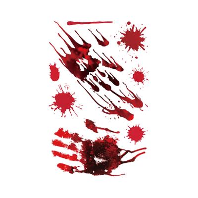 Horror Bloodstain Wall Sticker Handprint Footprint Blood Skull Window Sticker Halloween Decoration 2025 Halloween Scary Sticker