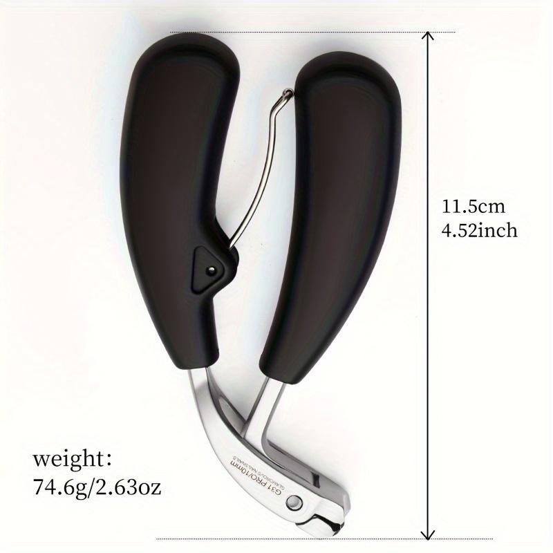 1 Pc Professional Nail Clippers, Heavy-Duty Toenail Trimmer, Anti-Splatter, Wide Opening, Sharp Stainless Steel Blade, Long Handle,for Men and Seniors