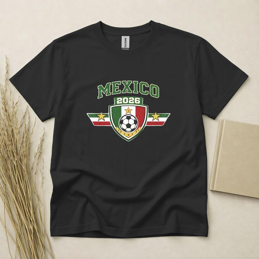 Mexico 2026 Football Fan T Shirt Soccer Supporters Gildan Cotton Family Top