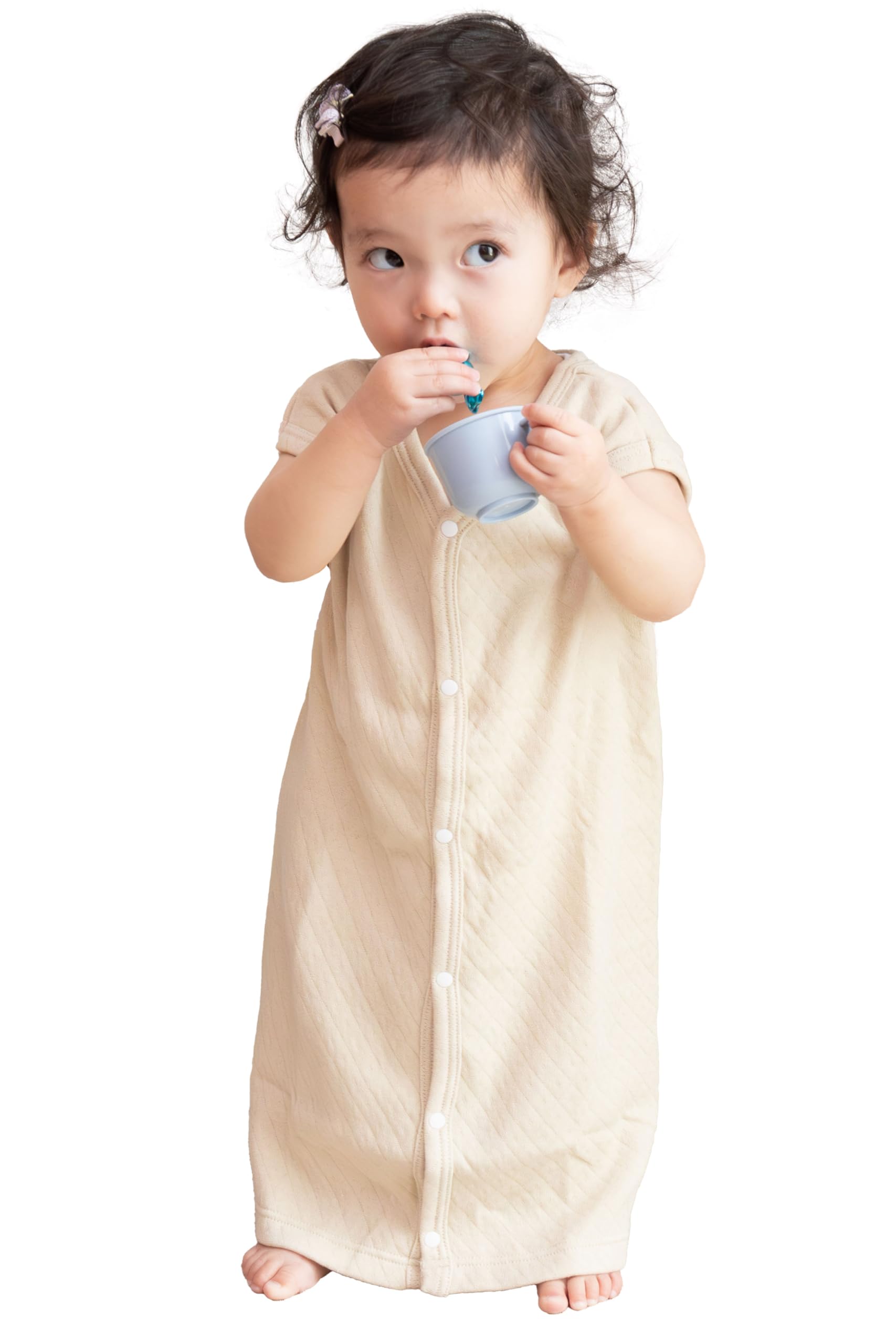 

SOWAN Baby One Size Fits Quilted Cold Made in for Girls and Boys Sleeper, 70cm, 80cm, 100cm, All, Cotton, Protection, Washable, Unisex, Japan, (Dusty