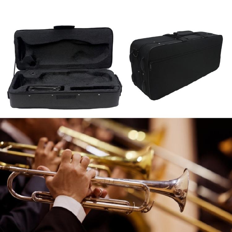 Trumpet Carrying Case Water Resistant Double Transport Handles Trumpet Box with Handle Strap