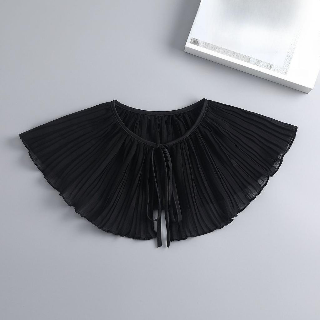 Women Lace Shirt Detachable Collar Wraps Blouse Tops Lapel Fake Collar Shawls Ladies Dress Small Cape Fuax Cols Decor