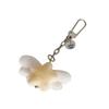 Fuzzy Flocking Star Keychain with Angel Wing Pendant Soft Stylish Fashionable Accessory For Phone Keys Bag Gift