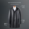 Futing Men's Lychee Grain Sheepskin Mid-Length Leather Jacket