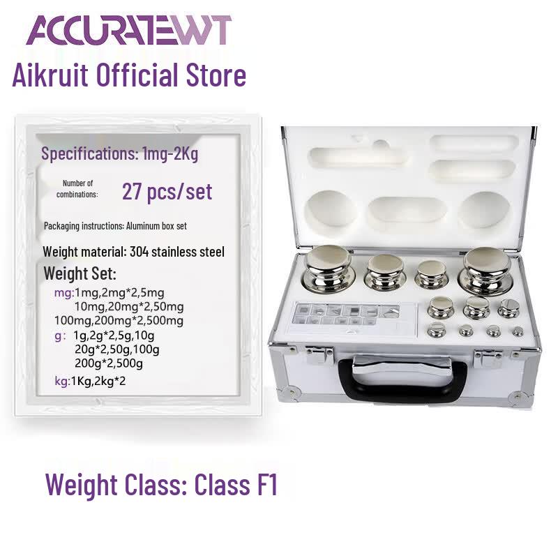 ACCURATEWT F1 Class 304 Stainless Steel Calibration Weight Set