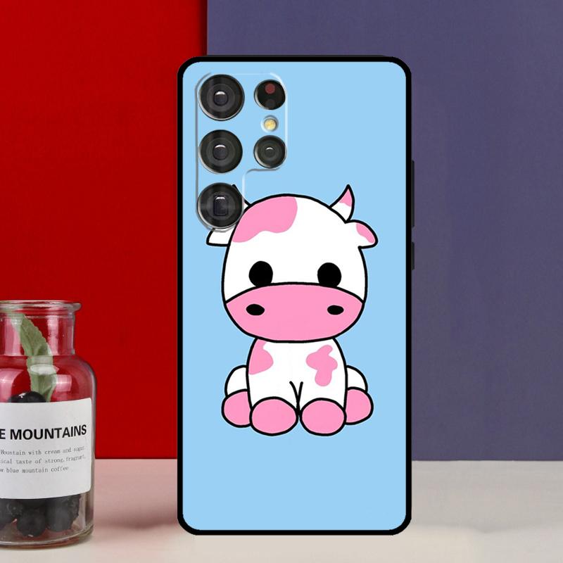 Cartoon Cute Cow Spots Funda Case For Samsung Galaxy S25 Ultra S9 S10 S20 S21 S22 Plus S23 Ultra S24 FE Phone Cover