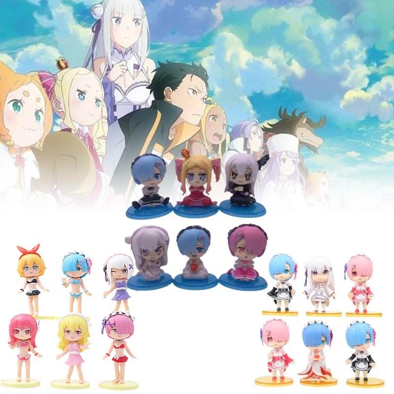 Collectible Q Version Rem And Ram Figures From Rezero Stunning Anime Dolls Set