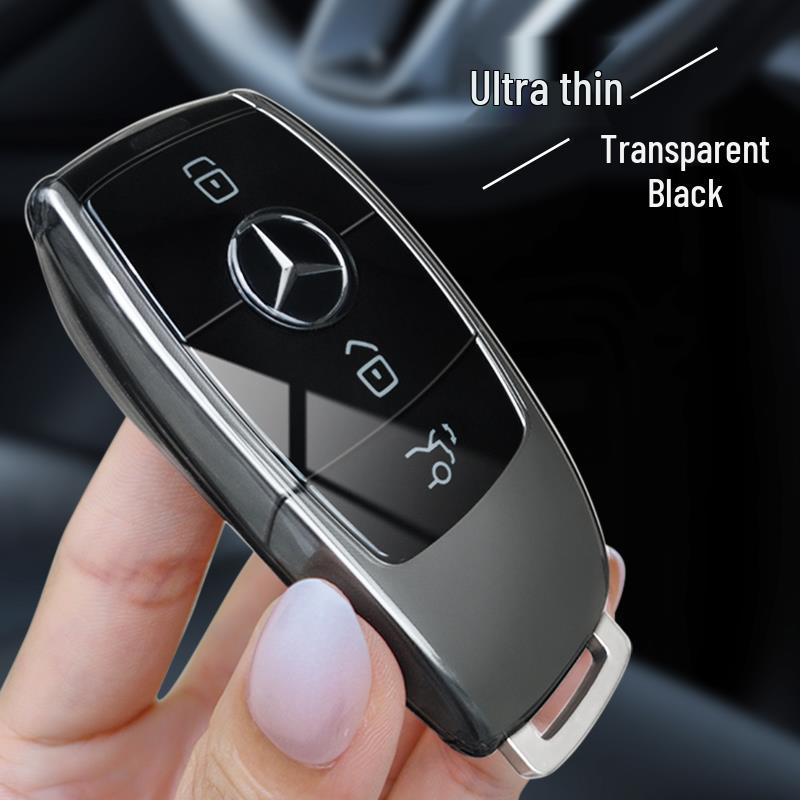 Transparent Mercedes-Benz Key Case for C260, LC200, S400, E-Class, C-Class, EQE, GLC - Unisex