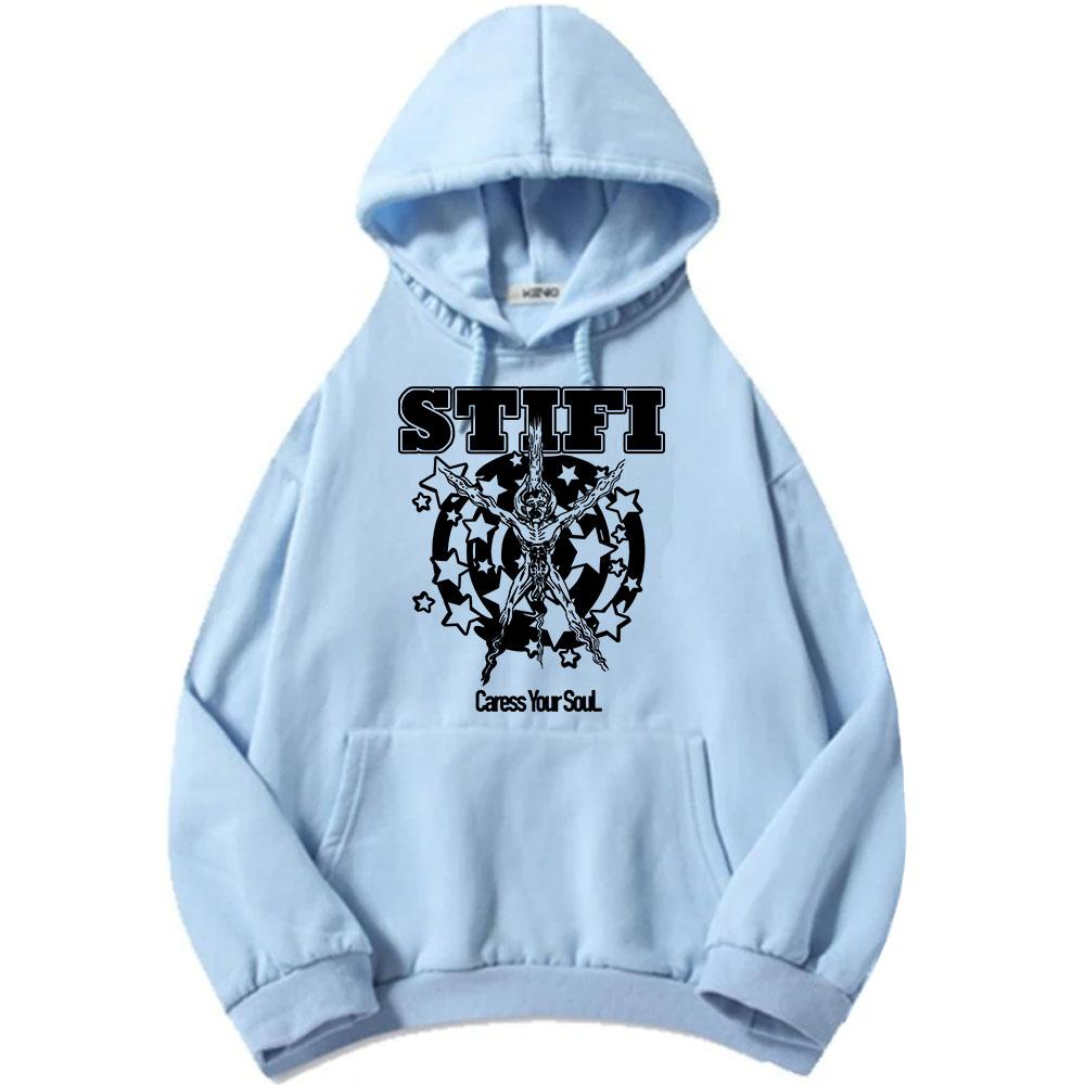 CARESSYOUR SOUL Hoodies Sticky Fingers STI FI Band Graphic Sweatshirts Long Sleeve Winter Hooded Pullover Male Sudaderas Unisex