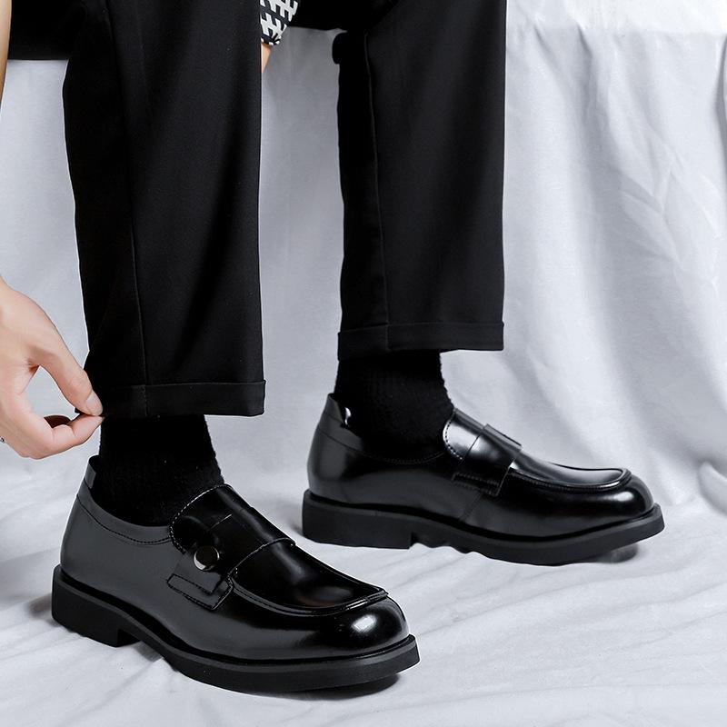 Small leather shoes men's design sense niche spring and autumn flat-soled single shoes lazy one pedal