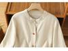 Women's Autumn Zen Cotton Linen Shirt Jacket with Frog Buttons