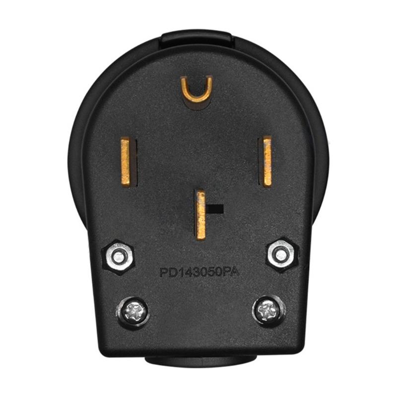 Heavy Duty 50Amp 125/250V 4 Poles Electrical Plug NEMA 14 50P PD1450PA For Commercial Dryers