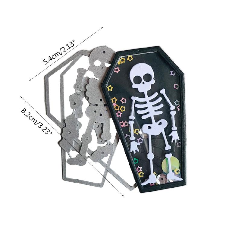 Halloween Skull Coffin Metal Cutting Dies DIY Embossing Scrapbooking Photo