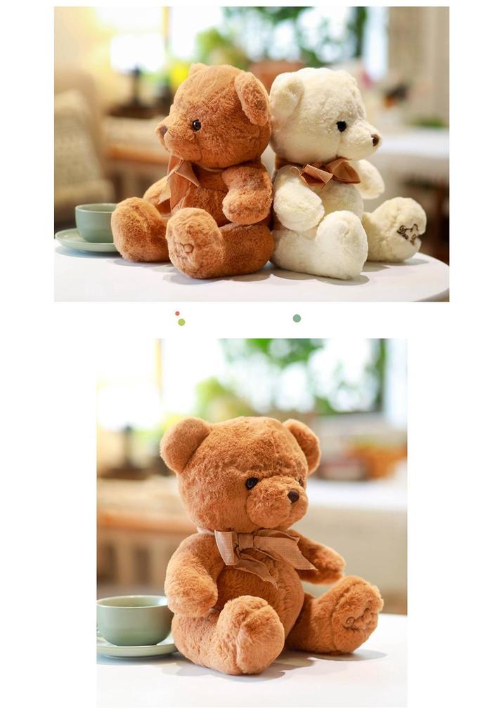 Customized Plush Bow Tie Teddy Bear Doll – Creative Giftable Figure with Logo Printing