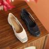 New retro style thick heel hollow hole breathable shoes women's summer versatile ladyshoes beautiful sandals