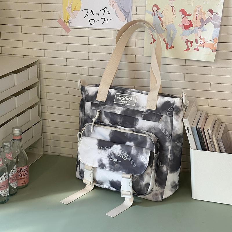 New High-value Personalized Graffiti Tie-dye Backpack, Lightweight and Large-capacity Backpack for Junior High School Students