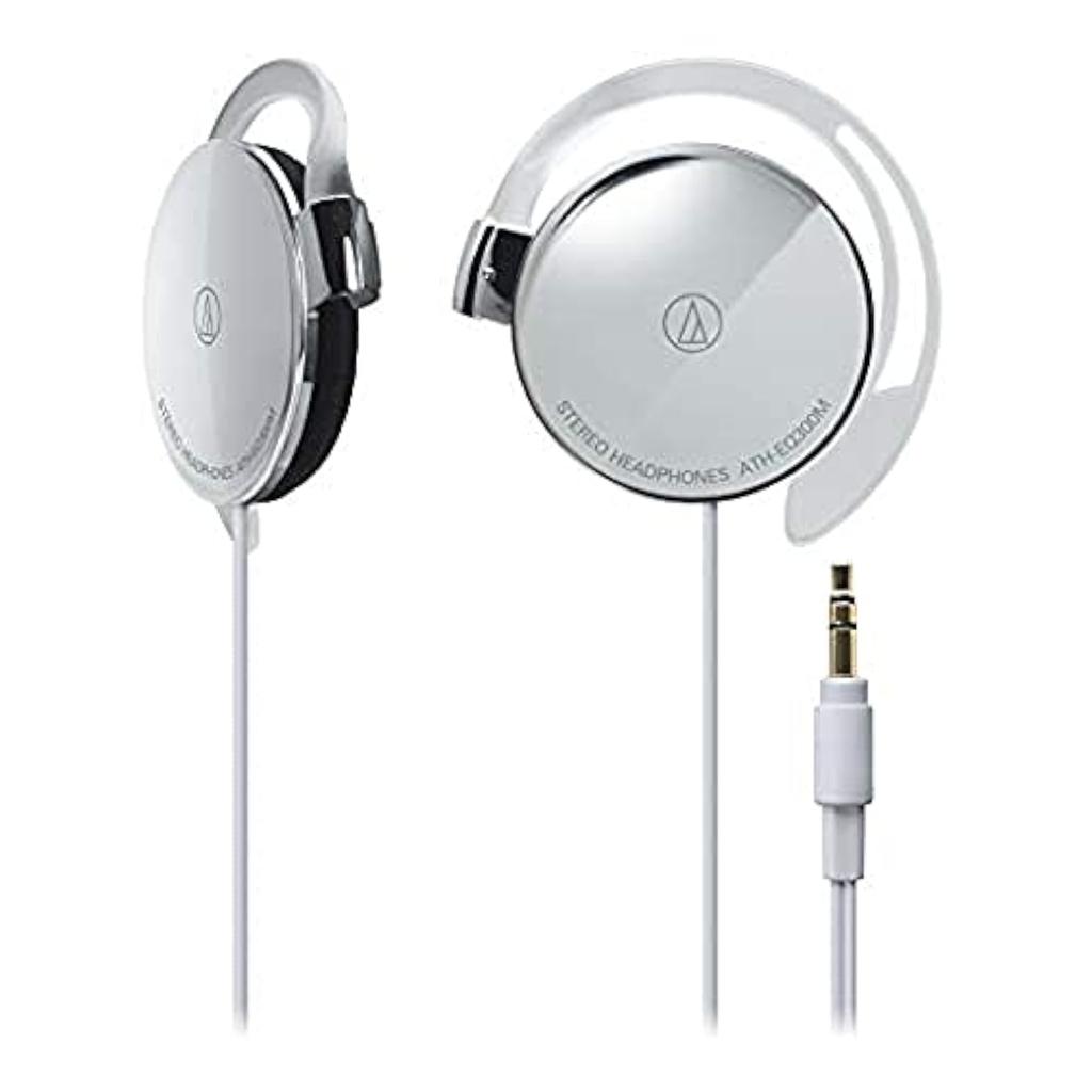 Audio-Technica ATH-EQ300M Silver Ear Fit On-Ear Headphones Comfortable Ear-Hook Design for Clear Sound