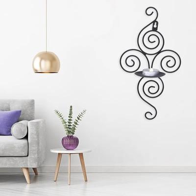 European Style Wrought Iron Candle Holder - Creative Wall Hanging Candle Holder For Wedding Home Decoration