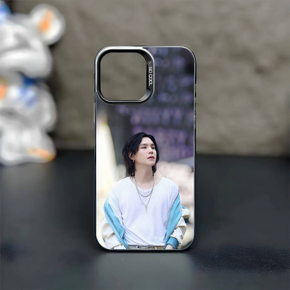 A-Agust D Yoongi S-Suga Phone Case For iPhone17,16,15,14,13,12,11 Plus,Pro Max Black Matte Shockproof Cover