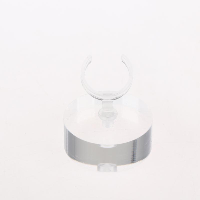 Clear Geometric Acrylic Ring Display Stand Jewelry Holder 2 Grid Box for Wedding Ceremony Earring Retail Showcase