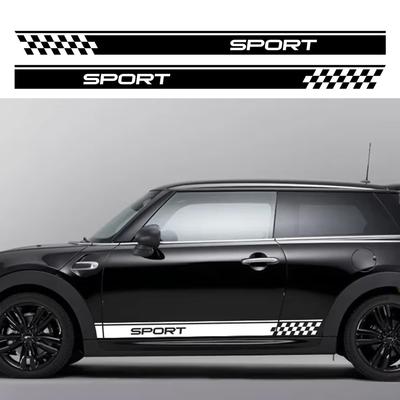 Car Decal Racing Side Body Vinyl Trim Graphic Sticker For MINI Cooper S One JCW F55 F56 F60 R55 R56 R60 Car Exterior Accessories