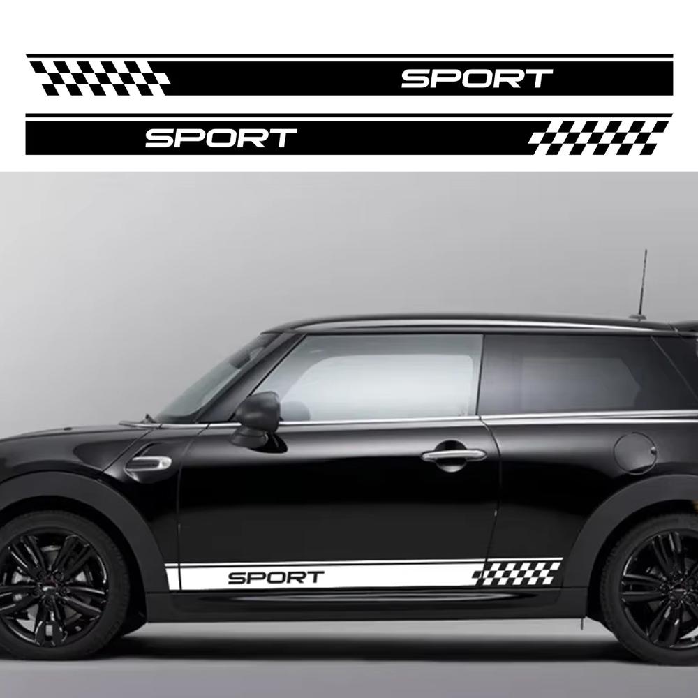 Car Racing Side Body Vinyl Trim Graphic Sticker Decal for MINI Cooper S One JCW F55 F56 F60 R55 R56 R60 Car Exterior Accessories