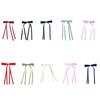 10PCS Soft Polyester Hair Barrettes Double Ribbon Bows Design Nonslip Duckbills Clip For Daily Use And Sports