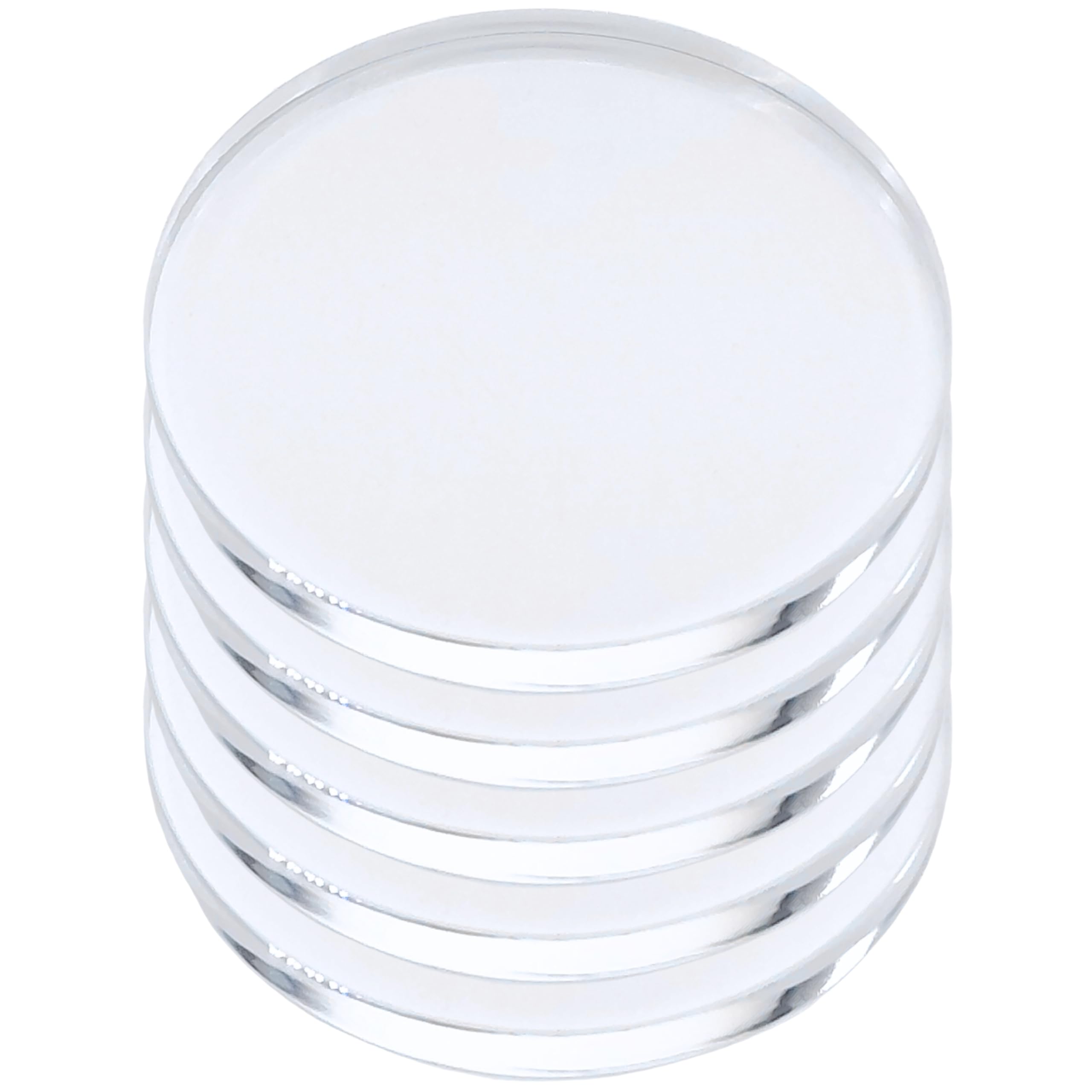 

Tsukushi Science Acrylic Blocks, 50mm Diameter x 5mm Thick, 5 Pieces, Round Display Stand, Transparent, Clear Display Base, R50-5*5