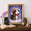 Diamond Painting Full Square Christmas Dog Diamond Embroidery Winter Animal Mosaic Needlework Decor For Home