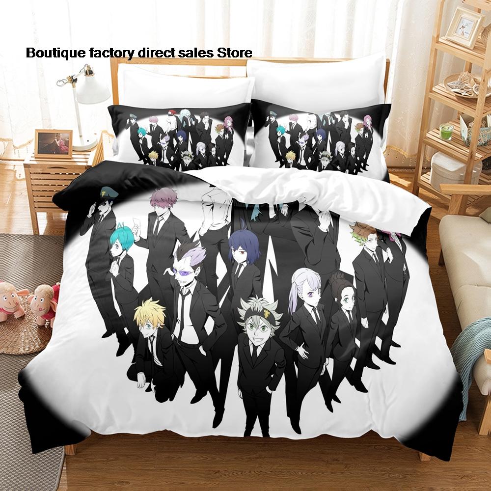 Anime Black Clover Asta Bedding Set 3D Printed Duvet Cover Pillowcase For Otaku Bedroom Home Textile Twin Full Queen King Size