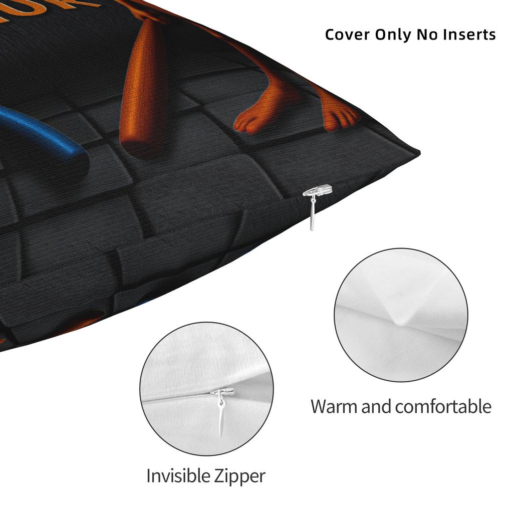 Pillow Cover Tung Tung Sahur Duo Blue Orange Cartoon Vintage Pillow Case For Sofa Home Decor Pillowcases