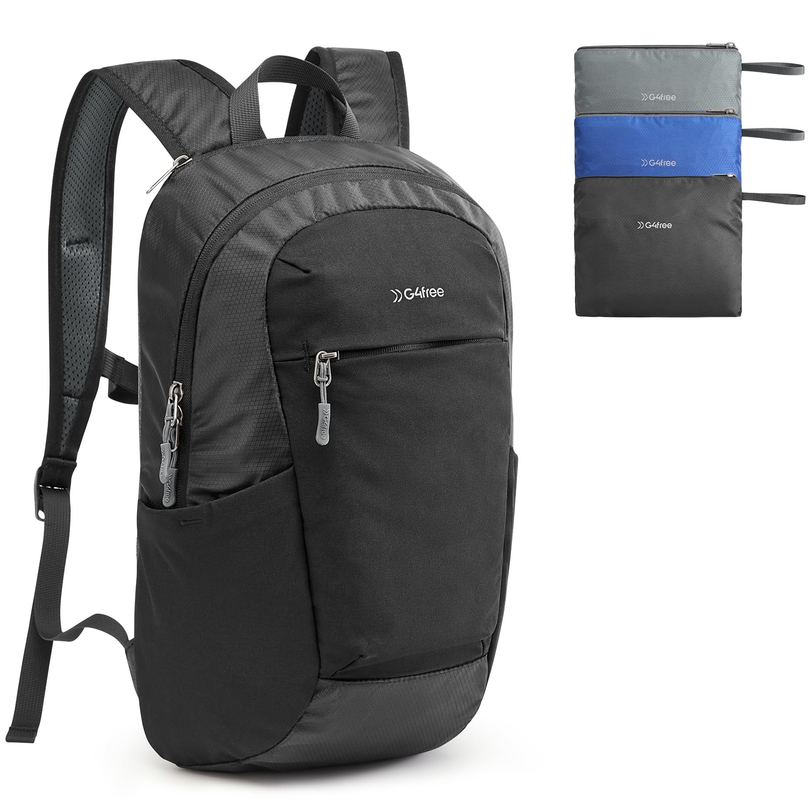 

[G4Free] Packable Hiking Backpack 20L Lightweight Foldable Travel Daypack with Thickened Back Panel for Men Women