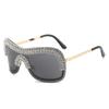 Premium Y2K Vintage Punk Diamond Rimless Sunglasses ladies Sun Glasses  Designer Trend Fashion Luxury Crystal Rhineston Metal Shades