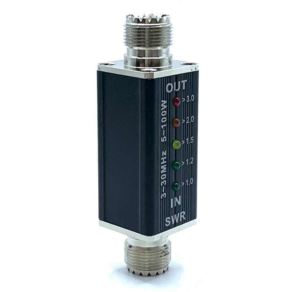 LED SWR Meter 330MHz Frequency Indicator Compact & Lightweight RF Powered Accurate Signal Strength Measurement