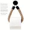 Hemp Rope Toilet Roll Paper Holders Punchless Toilet Paper Roll Bracket New Tissue Holder