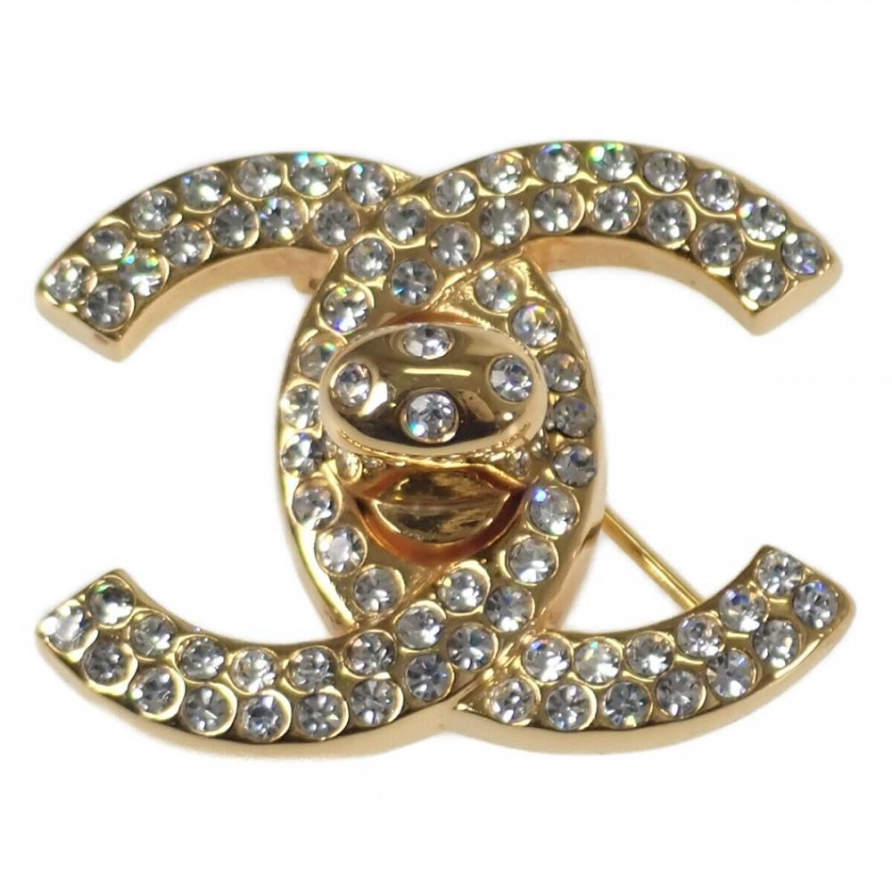 

CHANEL Brooch gold Gold Plated/Rhinestone Women