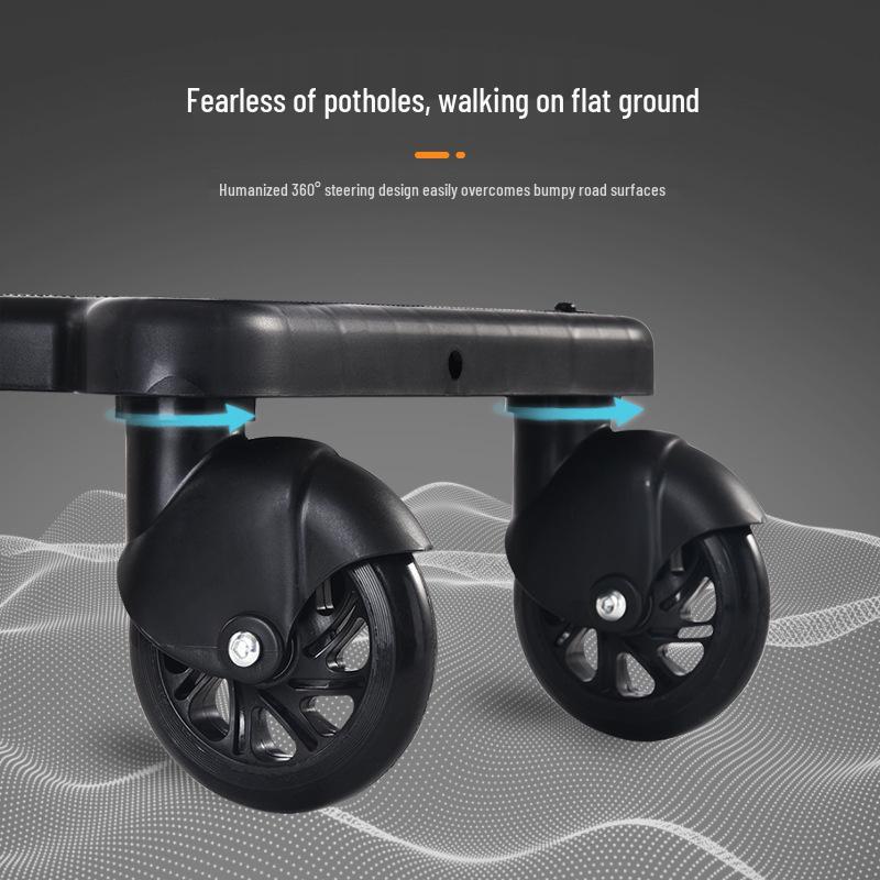 Universal 2-in-1 Stroller Pedal: Rear-Mounted Twin Accessory for Second Child Outings