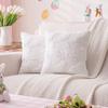 Creamy Style Rabbit Plush Pillow Sofa Living Room Cushion Bedside Bedside Cute Bed Lumbar Pillow Pillow Case Core-free