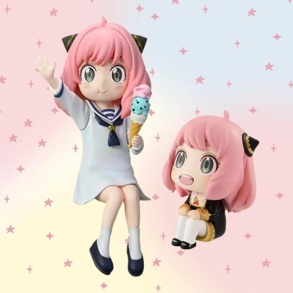 Neue Spy X Family Anime Peripherie Statue Anya Cosplay Figur Beendetes Austauschartikel Modell Schreibtischdekoration Geschenke