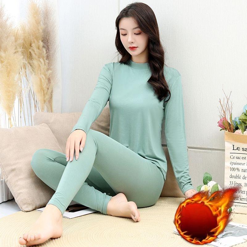 Modal Thermal Underwear, Long Johns, Women's Set, Shaping T-shirt, Large Size Base Layer, Cotton Sweater, Body Shaping, Winter Thermal Underwear