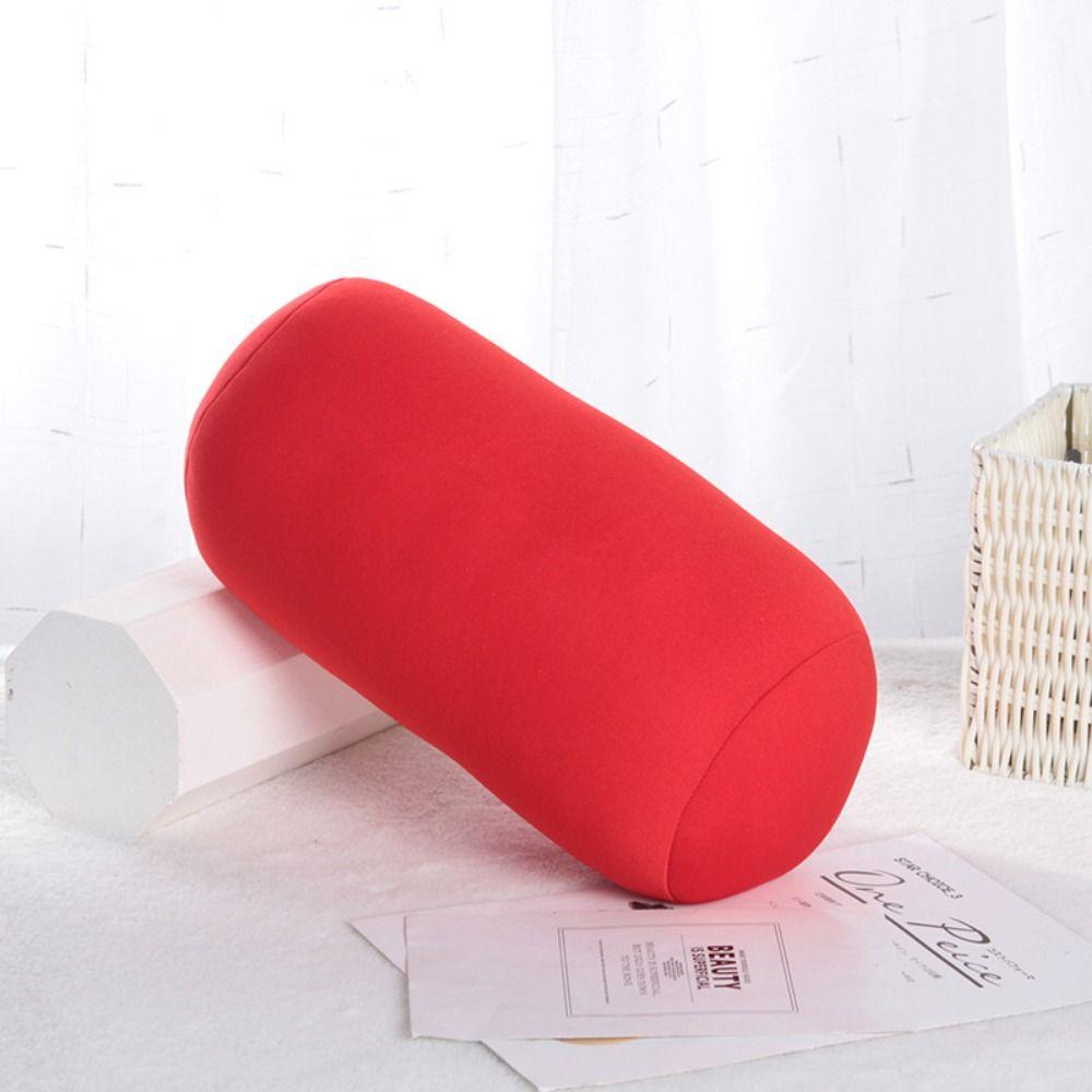 Convenient Back Cushion Pillow Super Soft Microbead Roll Cushion Neck Waist Back Head Support
