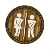 Wooden Bathroom Sign Restroom Funny Plaque Men's and Women's Toilet Signs for Door Office