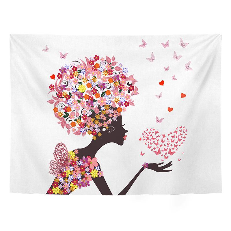 Creative Wind Hanging Cloth Digitalprinted Polyester Tapestries Living Rooms Bedrooms Macrame Wall Hanging Room Decor Aesthetic