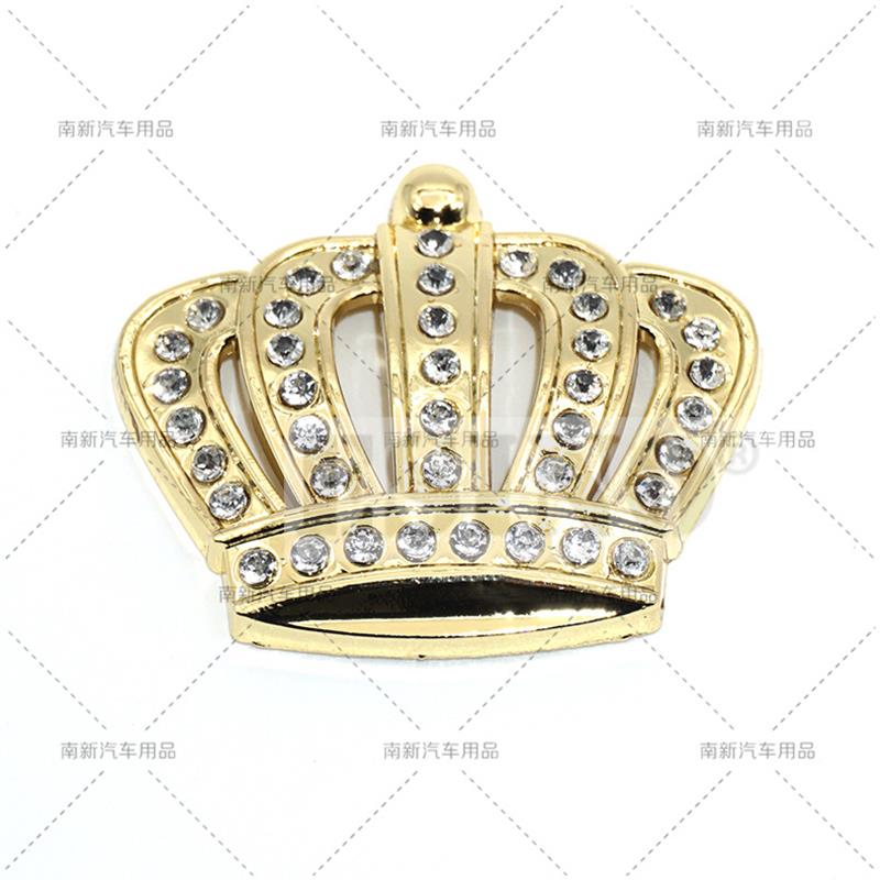 Car Styling 3D Crown with Diamonds Decorative Metal Zinc Alloy RearTrunk Fender Adhesive Badge Body Tailgate Displaceme Emblem